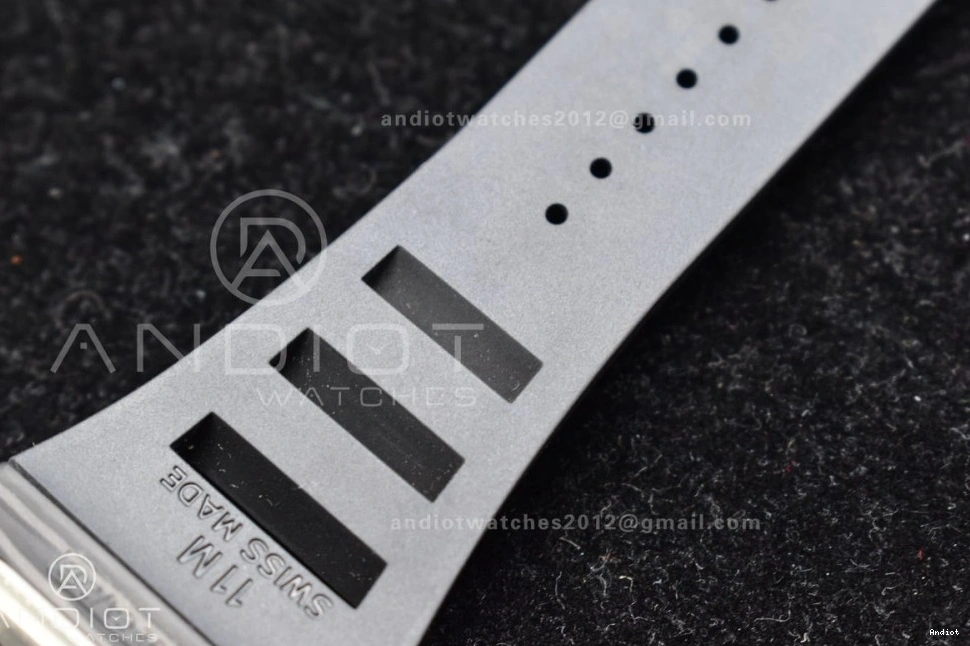 Red KUF MIYOTA8215 Edition RM035-02 on Strap Dial Best Black Skeleton Rubber 0502